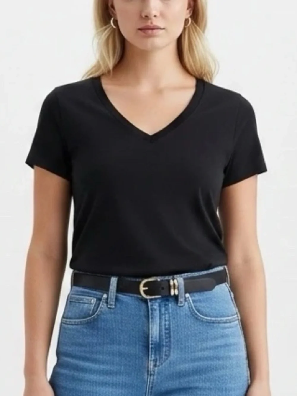 J. Crew Mercantile Black V-Neck T-Shirt